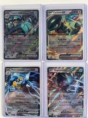 Pokemon Holo EX Card Lot-Copperajah, Cyclizar, Melmetal and Registeel